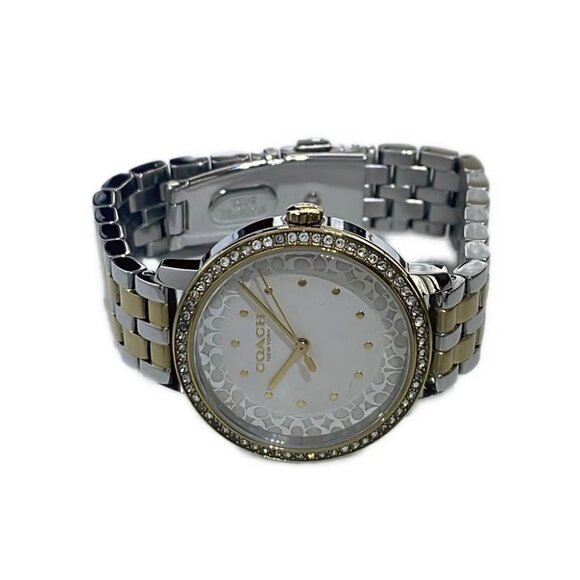 Auth COACH - CA.147.7.20.2055S Unconfirmed Silver Gold Women's Wrist Watch - Picture 5 of 5